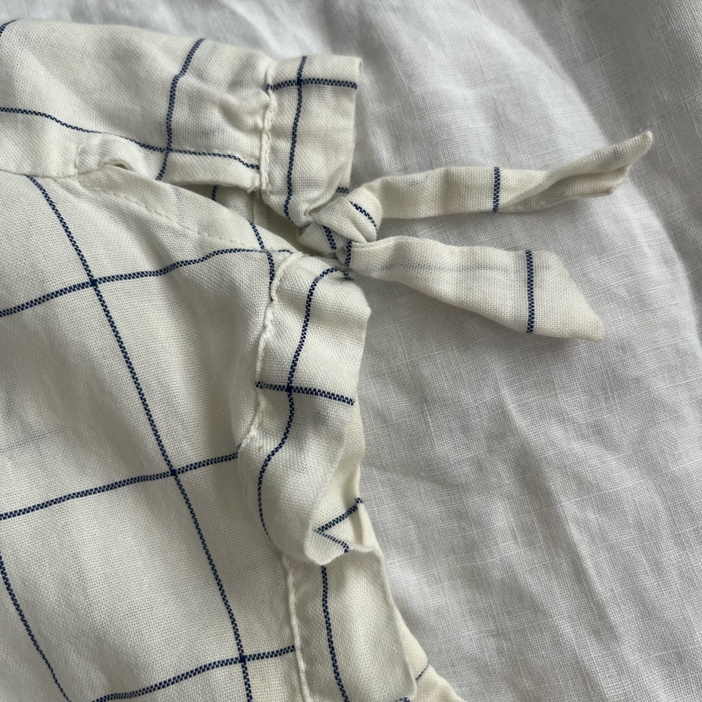 Madewell White Grid Pattern Button Down Shirt - image 5